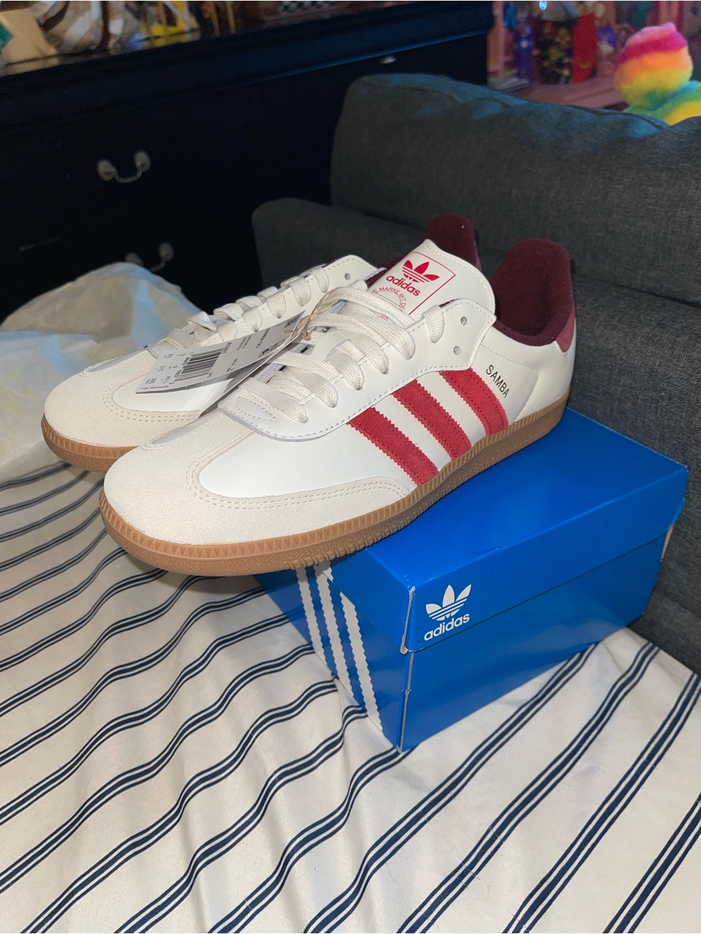 adidas Samba OG Shadow red better scarlet Men Sneakers with Red and Gum Sole